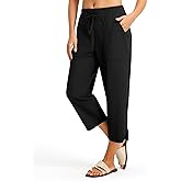FitsT4 Sports Women's Swim Capris 21" UPF 50+ Beach Pants Quick Dry Modest Swimsuits Bathing Suit Bottoms with Zip Pockets