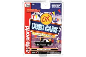 AW AUTO WORLD Auto World Thunderjet OK Used Cars 1967 Chevrolet Corvette (Black) HO Scale Slot Car