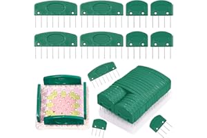 AnoleAir 25 Pcs Knit Blocking Pins Kit, Dark Green Crochet Blocking Combs, Knitting Blockers Pins Kit, Blocking Pin for Knitting, Knit Blocker Combs for Crocheting