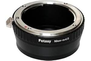 Fotasy Manual NK Lens to M4/3 Adapter, F Mount to MFT, Compatible with Nikon F lens Panasonic G7 G9 GF8 GF90 GH5 II GX7 GX9 GX850 G90 G91 G95 Olympus E-M1 E-M5 E-M10 I II III E-PM2 E-PM1 Pen-F E-M1X