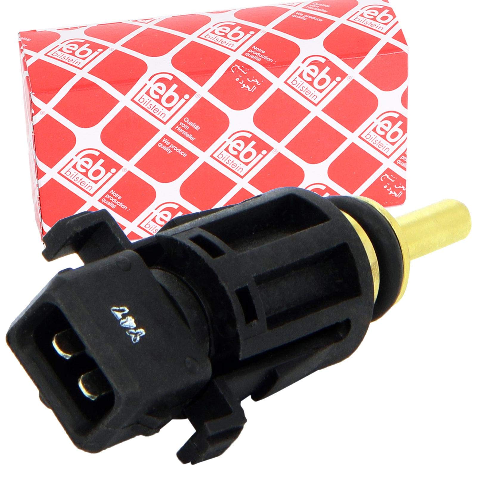 febi bilstein 30645 Coolant Temperature Sensor with seal ring, pack of one, Black