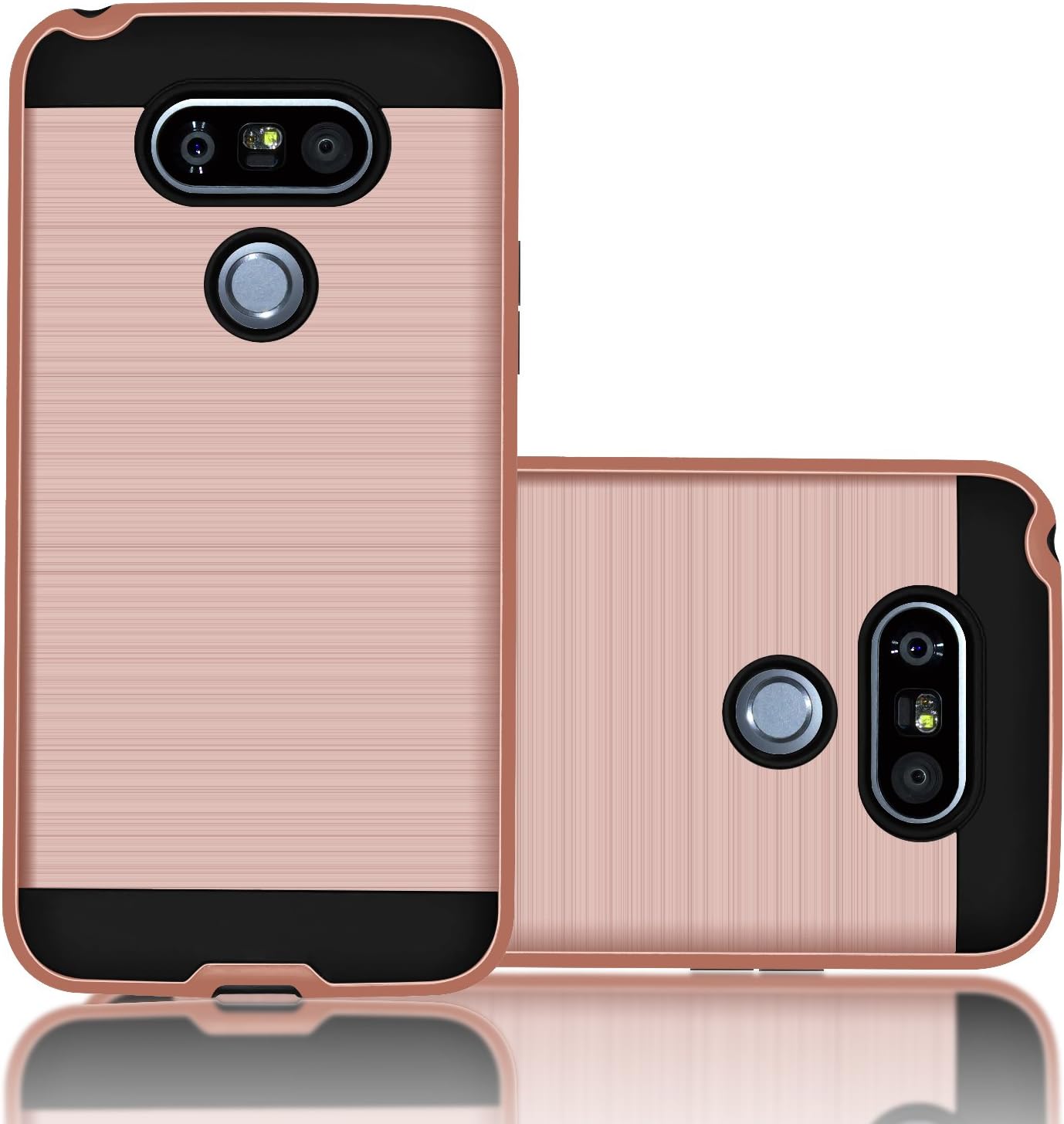 LG G5 Case, Carkoci Brushed Metal Texture, Shock Absorbent, Slim Fit, Drop Protection Rugged Cover for LG G5 Mobile Phone