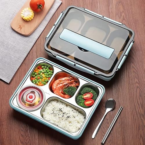 Bento Thermal Lunch Box, 5 Compartments Stainless Steel Lunch Box