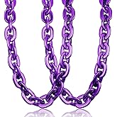 LCPQMZGH 2 Pcs Jumbo Plastic Chain Necklace Hip Hop Rapper Big Fake Necklace for Men Halloween Costume Accessory, 39.4 Inch/100cm