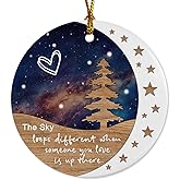 The Sky Looks Different Memorial Ornament, Remembrance Keepsake for Loss of Loved One, in Memory of Hanging Decor, Bereavement Sympathy Decoration for Christmas or Everyday Display