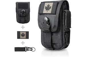 WYNEX Tactical Phone Pouch Molle, Smartphone Holster Bag EDC Utility Cellphone Lock Card Holder Organizer Fit for Waist Belt 