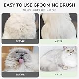 Aumuca Cat Brush for Long or Short Haired Cats Forest Green De-Shedding Tool view 7