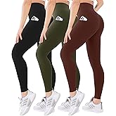Blisset 3 Pack High Waisted Leggings for Women with Pockets Soft Active Tummy Control Pants for Yoga Running & Daily Wear