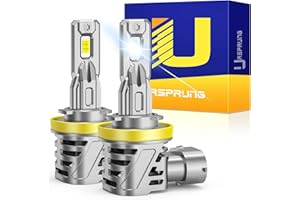 Ursprung H11/H9/H8 LED Light Bulbs, 22000LM 700% Higher Brightness, 1:1 Real Size H11 H9 Bulbs, 6500K with Cooling Fan, 3-Min Plug-N-Play H11 Fog Bulbs for Car Powersports ATV/UTV, Pack of 2
