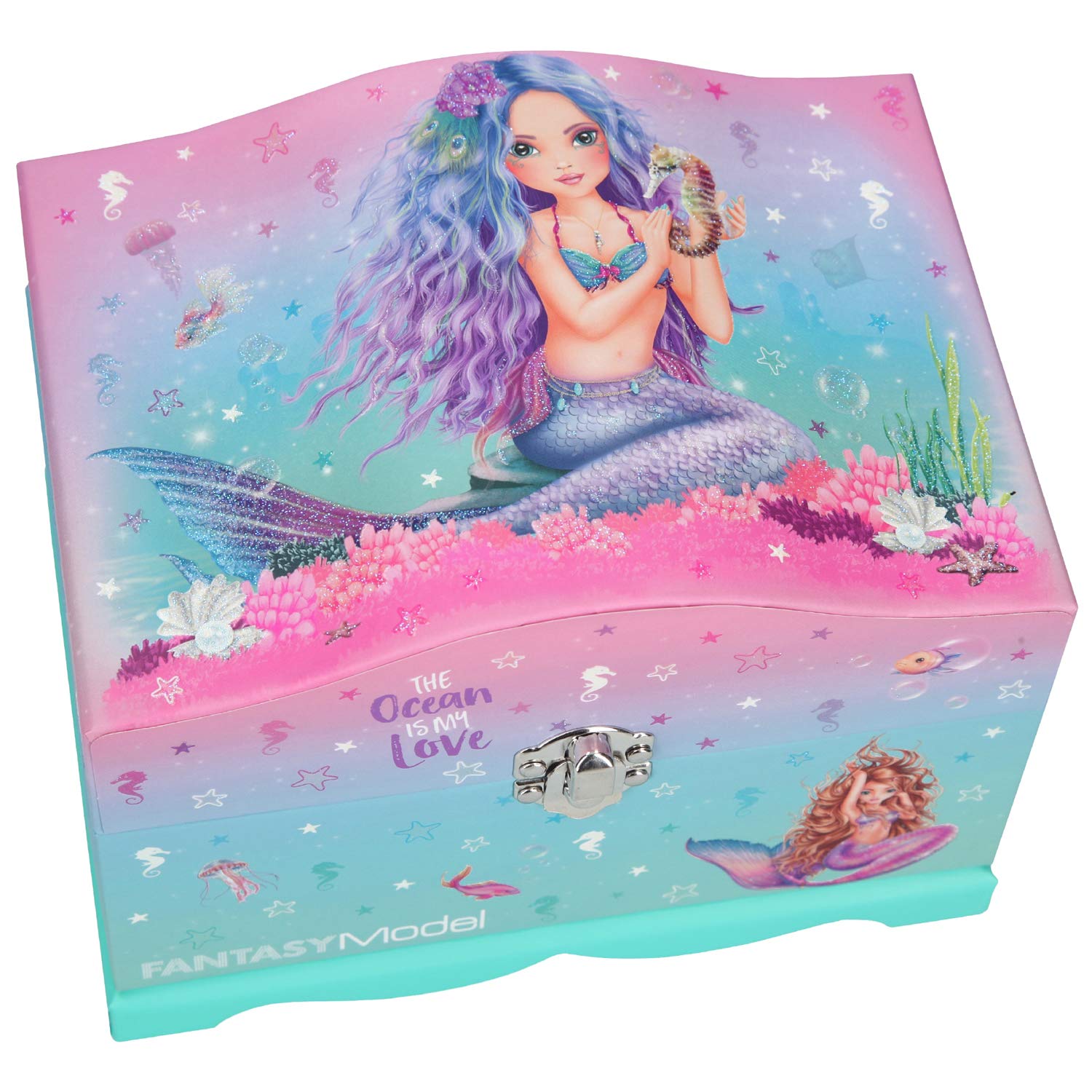 Depesche Fantasy Model Mermaid 10948 Jewellery Box with Light Approx. 18.5 x 13.5 x 14 cm