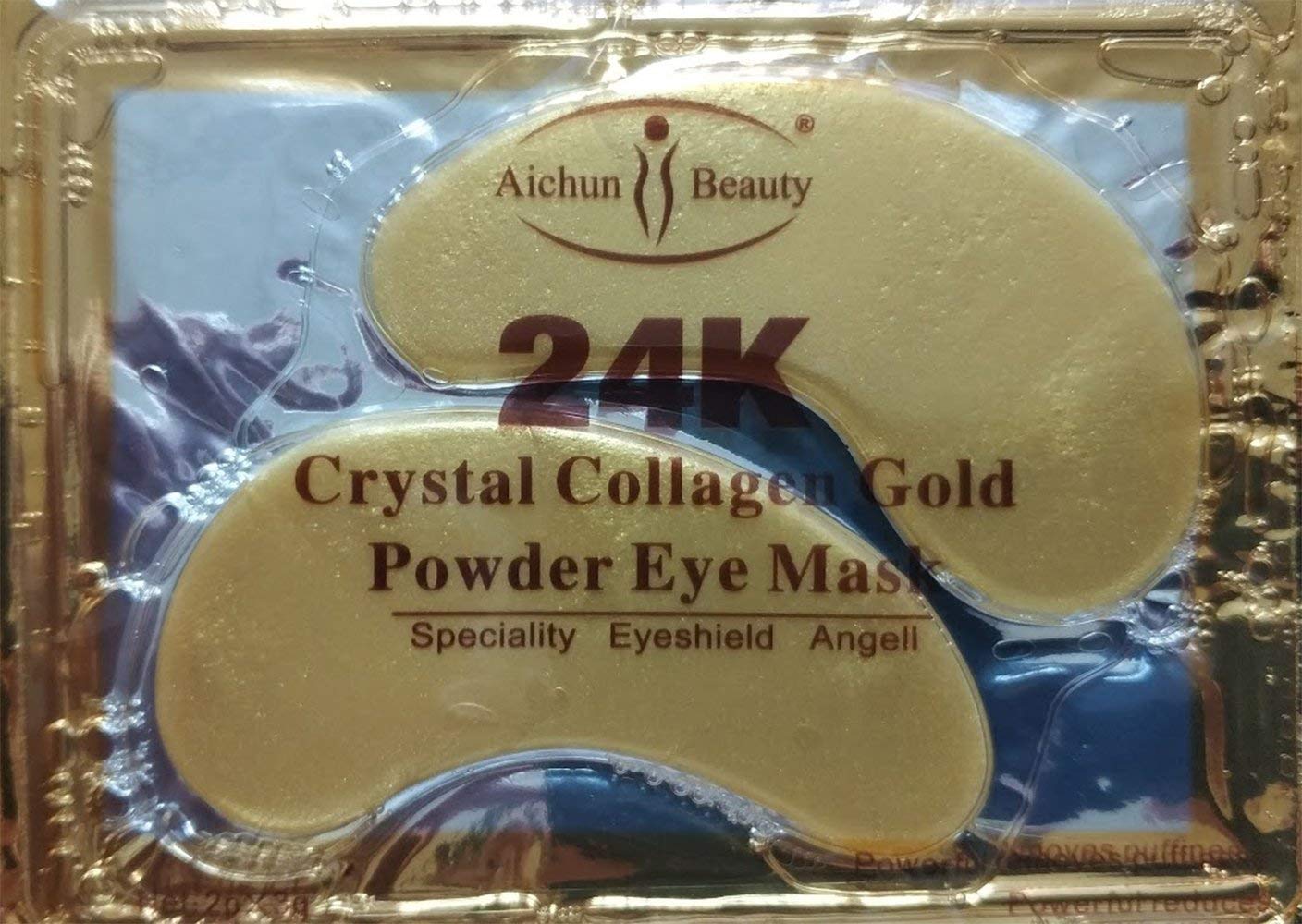 AICHUN BEAUTY 10/20/30/40/100 Pairs Crystal 24K Gold Powder Gel Collagen Eye Mask Sheet Patch Anti Ageing Remove Bags Dark Circles & Puffiness Skincare Anti Wrinkle Moisturising (30)