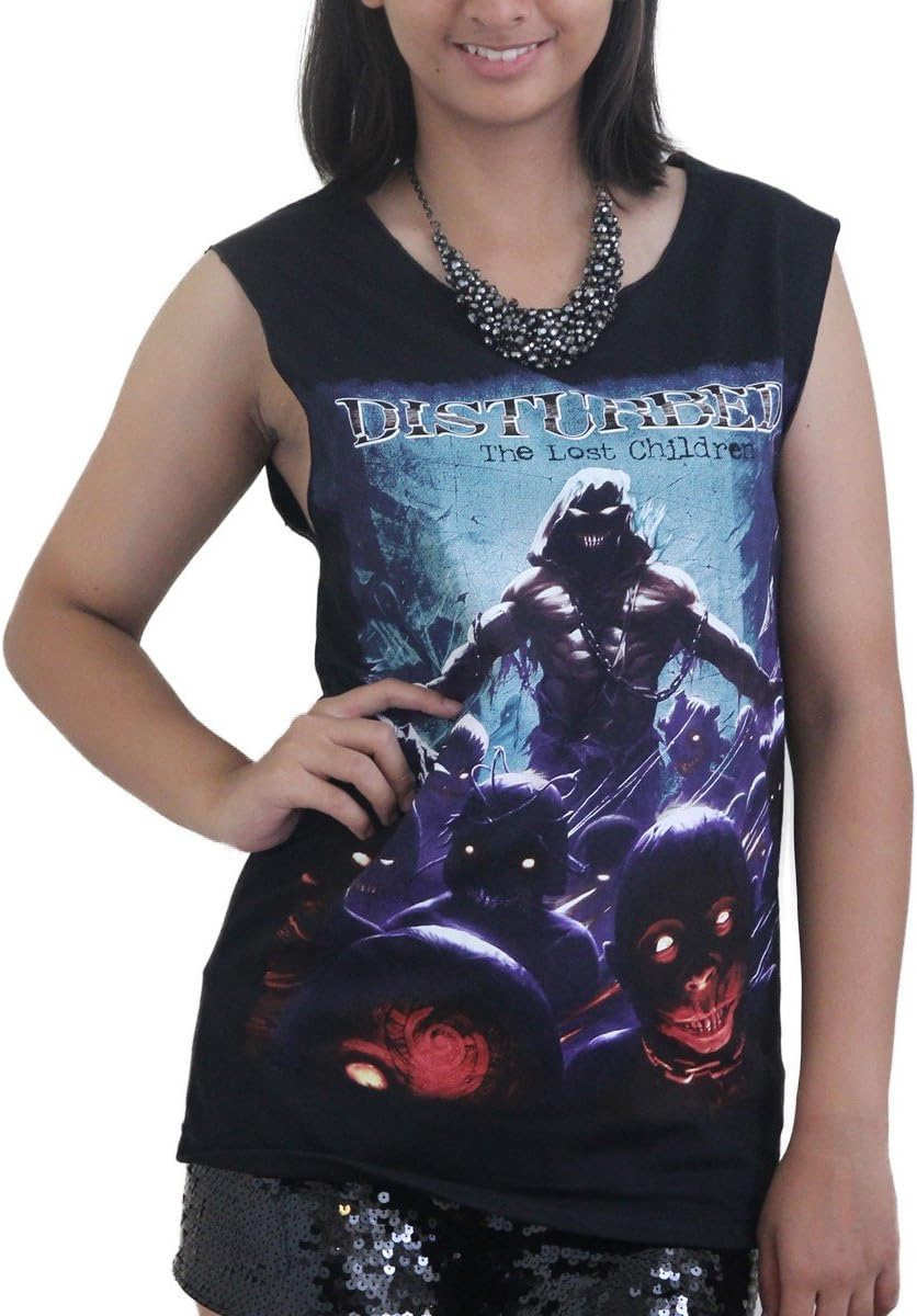 Skullangel DIY Disturbed Rock Band Womens Singlet Tank Top Tee Tshirt