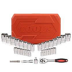 Egofine 34 Pieces 3/8 inch Drive Socket Ratchet