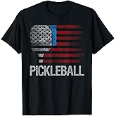 US Flag Pickleball Player Paddleball Lover T-Shirt