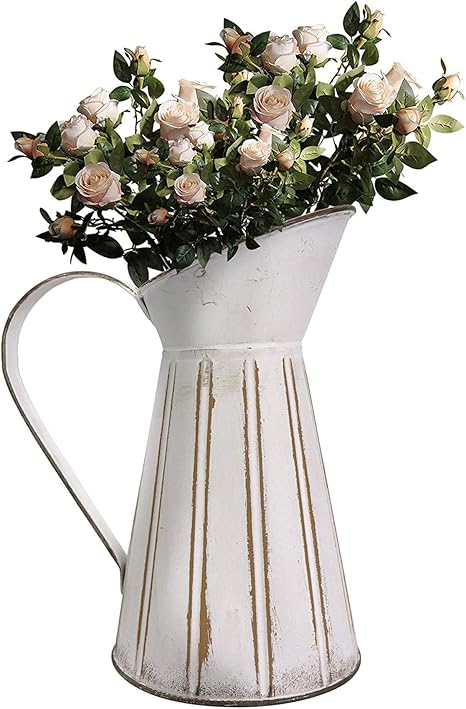 Amazon Co Jp コンテナセラミック花瓶 ミルク缶水差し花瓶 レトロな金属ピッチャーフラワーホルダー花瓶 リビングルーム用のシックなじょうろポットバケット花瓶 キッチンの装飾 ブラック缶 ホーム キッチン