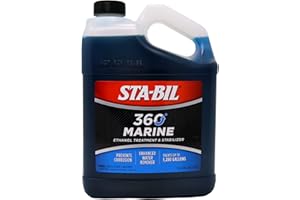 STA-BIL 360 Marine Ethanol Treatment & Fuel Stabilizer - Full Fuel System Cleaner - Fuel Injector Cleaner - Removes Water - Treats 1280 Gallons - 128 Fl. Oz. (22250),Gold, 1 Gallon