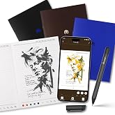 Smart Digital Pen with A4 Paper Cuaderno Digitize Real-Time &amp; Offline Sync | Bluetooth Digital Pen with Real Notebook Notepad, Wireless Pen for Note-taking, Digital Art, Meeting, 3 Digital Inking Tools