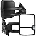 YITAMOTOR Towing Mirrors Compatible with Chevy GMC, Power Heated LED Arrow Signal Light Reverse Lights, Replacement for Silverado 2008-2013 Sierra All Models, Silverado 2007 Sierra New Body Style