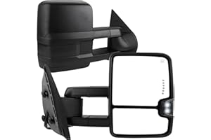 YITAMOTOR Towing Mirrors Compatible with Chevy GMC, Power Heated LED Arrow Signal Light Reverse Lights, Replacement for Silverado 2008-2013 Sierra All Models, Silverado 2007 Sierra New Body Style