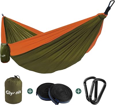 Glymnis Camping Hammock for 2 People Nylon Lightweight Portable Double