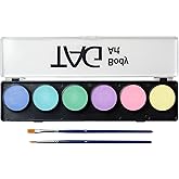 TAG Professional Face & Body Paint Pastel Macaron Palette 6 x 10g, Non-Toxic, Hypoallergenic, Easy to Wash off, ideal for Kids Parties, Halloween, Cosplay & Festivals