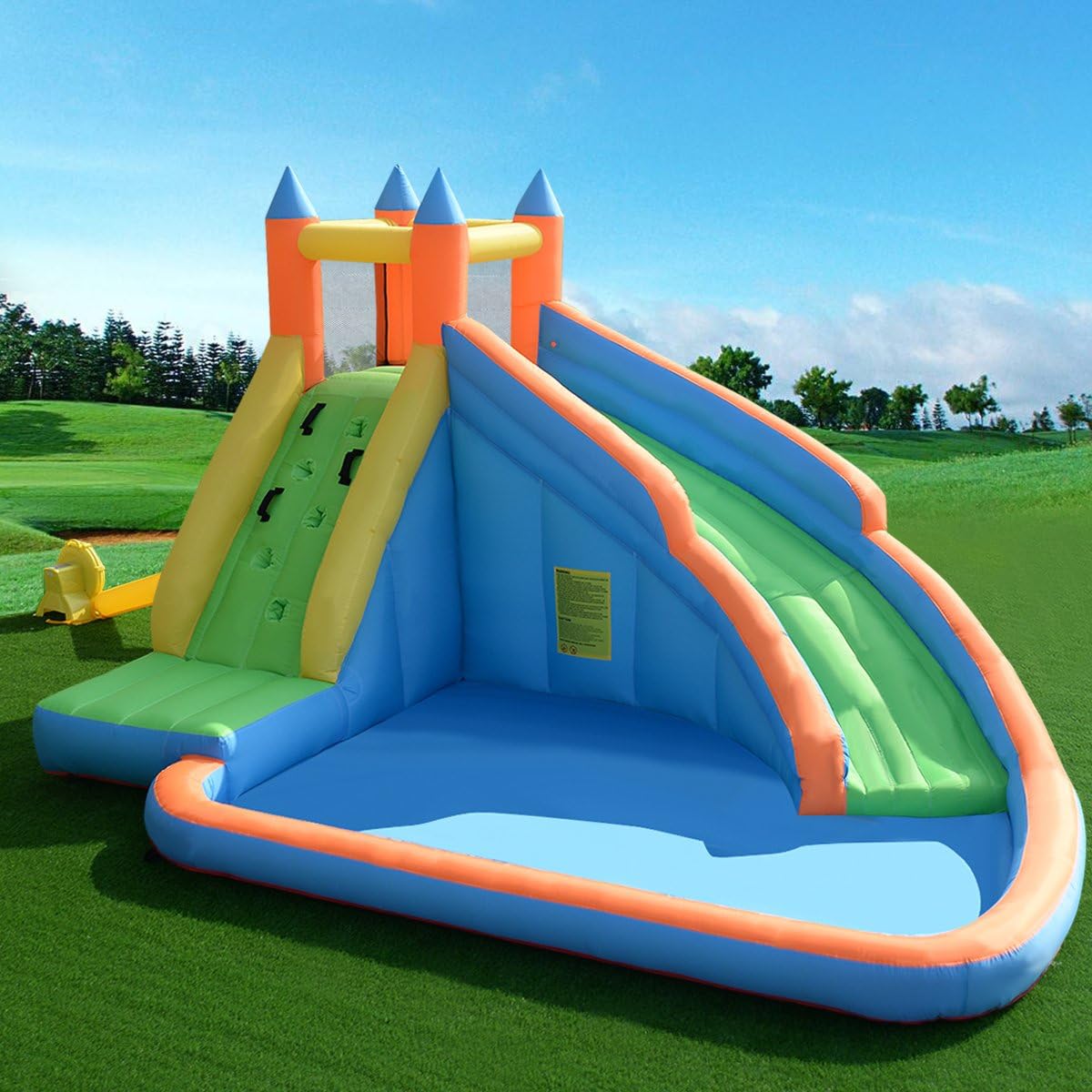 COSTWAY Inflatable Bouncy Castle Jumper House Water Pool Slide Activity 