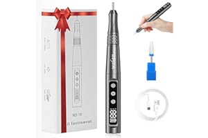 Welan Electric Nail Drill Professional, Cordless Nail Drill, 35000RPM Professional Nail Drill, Portable Efile Nail Drill Machine for Acrylic and Gel Nail with Manicure and Polishing Tool Set (Sliver)