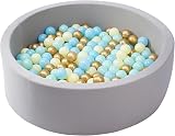 simpa Soft Foam Round Ball Pit 200 Balls 90cm Grey view 2