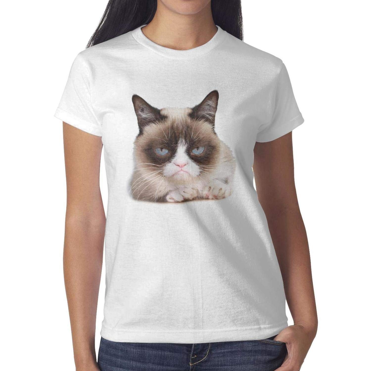 T Shirts Grumpy Cat Short Sleeve Crewneck Tops Comfy Tee 4943 Pilihax