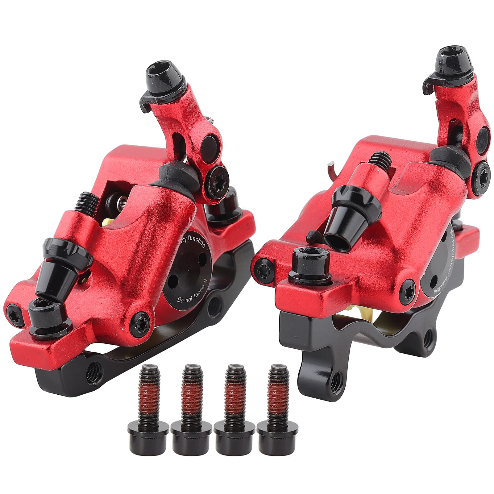 Alomejor Hydraulic Disc Brake Calipers Line Pulling Outdoor Cycling Front Rear Brake Clamp Mechanical Caliper(red)