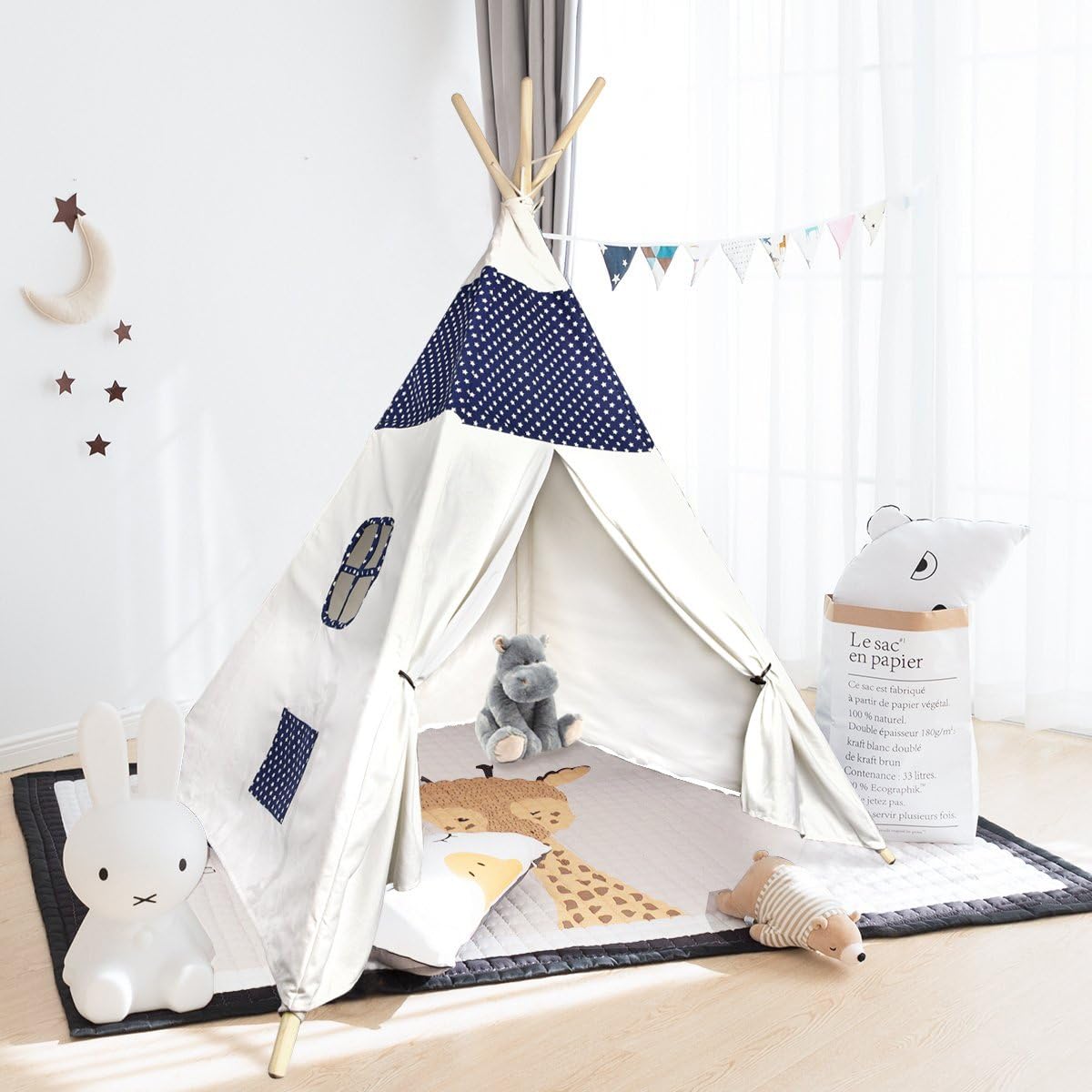 wooden play tent