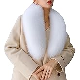 HonSerm Faux Fur Collar Scarf Stole for Women's Ladies Neck Warmer Winter Fluffy Scarves Wrap Shawl