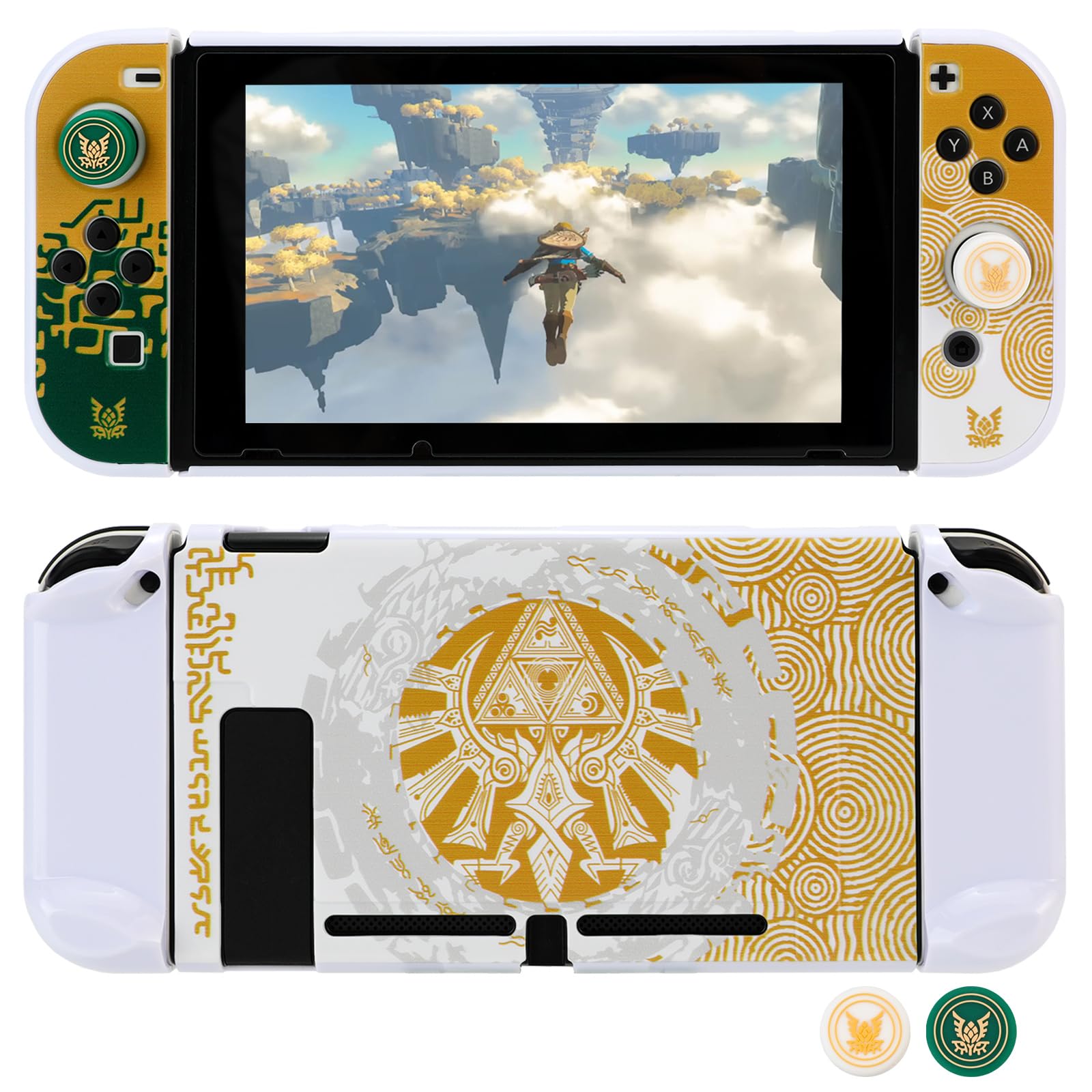 Photo 1 of Tscope Protective Case for Nintendo Switch, for Tears of The Kingdom Hard Shell Dockable Anti-Scratch Shockproof Slim Cover for NS Consolo Joy-Cons (Switch White)