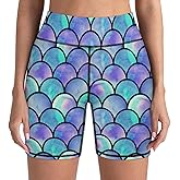 PrelerDIY Women's High Waist Bike Shorts for Workout Sports Athletic Running Hiking Biker Yoga Gym