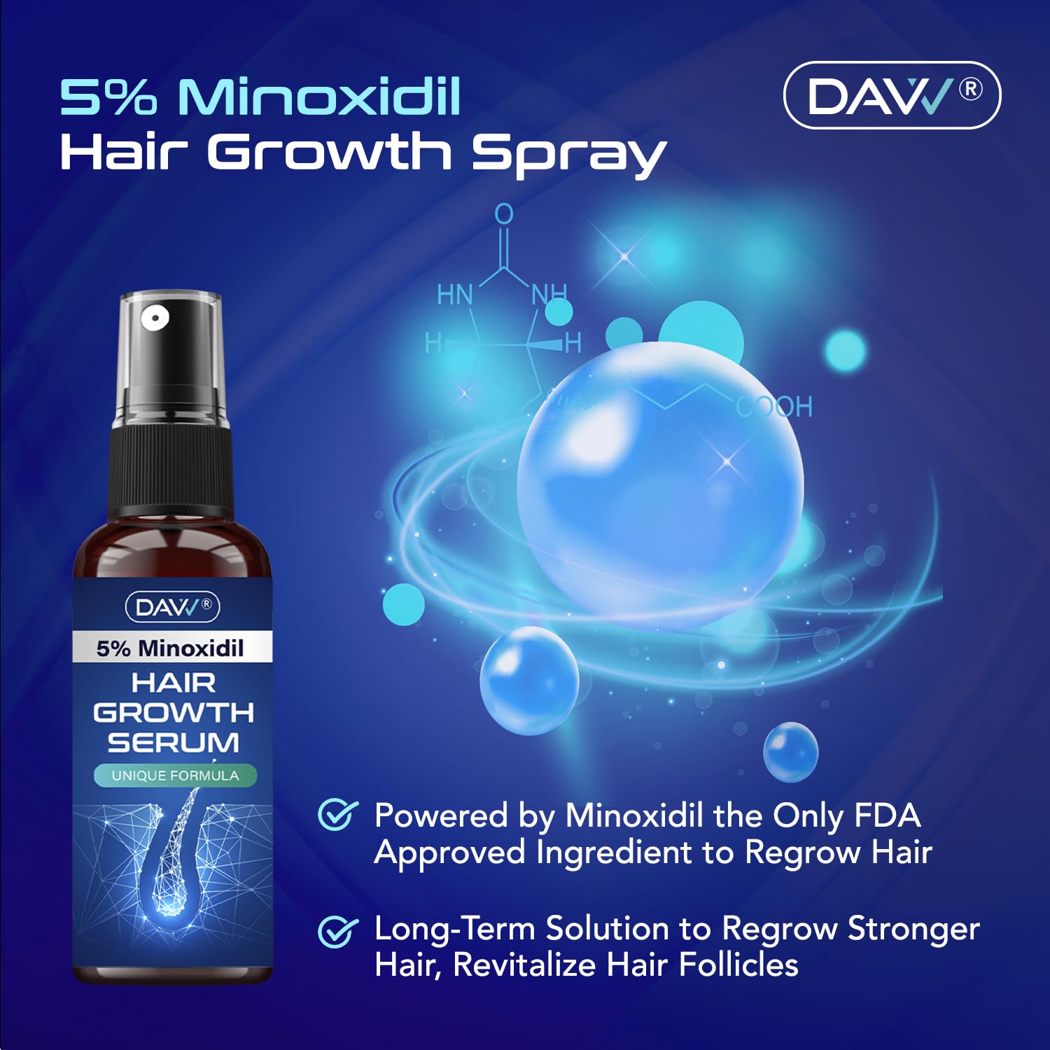 Mua 5% Minoxidil Hair Growth Serum For Men And With Biotin Hair ...