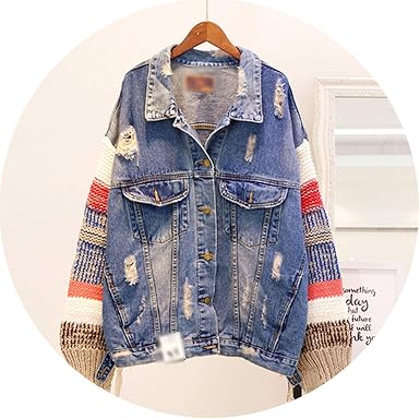 jean jacket knit sleeves