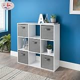 spot on dealz 9 Cube Storage Unit White Wooden Bookcase Free Standing Display view 2