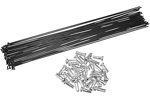 ACROPIX 36pcs Bicycle Carbon Steel Spokes 14G Bike Spoke 286mm Length with Nipples for Most Bicycle Black Car Parts
