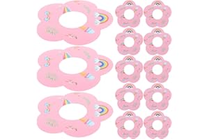 Veemoon 100pcs Rainbow Paper Ice Cream Cone Holders Drip-Proof Anti-drip Catcher Suitable for Home and Party