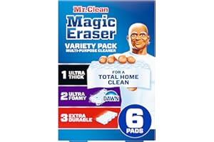 Mr. Clean Paquete variado de borradores mágicos con limpiador multiusos ultra grueso, ultra espumoso y extra duradero, esponj