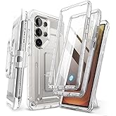 SUPCASE for Samsung Galaxy S25 Ultra Case with Stand (Unicorn Beetle Pro), [2 Front Frames] [Built-in Screen Protector & Belt-Clip] Military-Grade Protection Phone Case for S25 Ultra 6.9 Inch, Clear