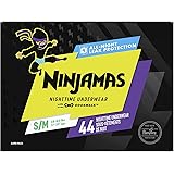 Pampers Ninjamas, Bedwetting Disposable Underwear, Nighttime Training Pants Boys, FSA HSA Eligible, 44 Count, Size Small/Medi