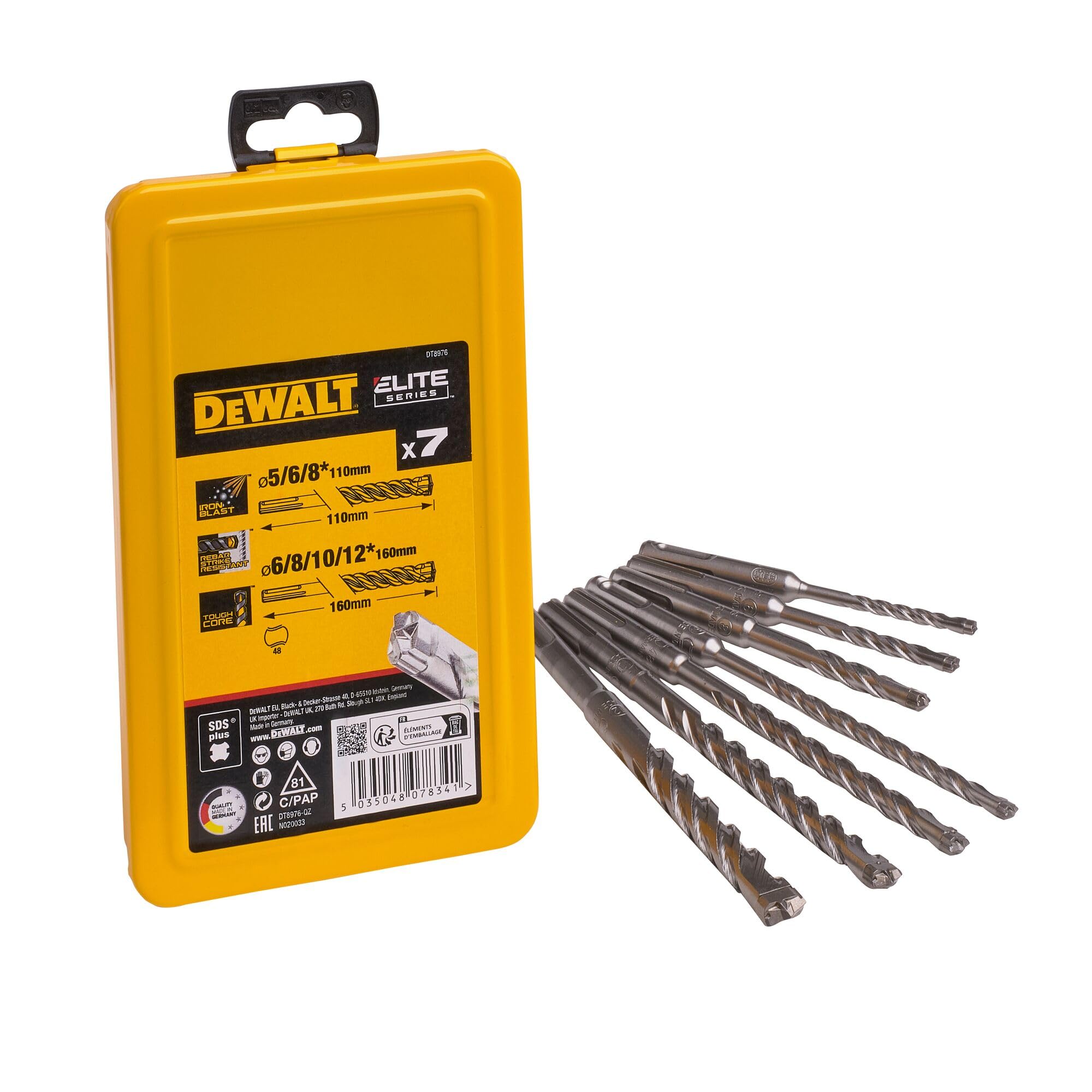 DT8976-QZ - Kit de 7 brocas con cabezal de carburo