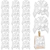 OZXCHIXU 20pcs Pull Bows Gift Wrapping Ribbon for Birthday, Wedding, Christmas, Valentine's Day, Wrap Accessory for Gift Present Holiday Decor (White)
