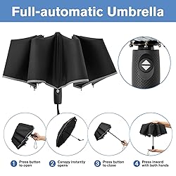 G4Free Eco Windproof Travel Umbrella for Rain