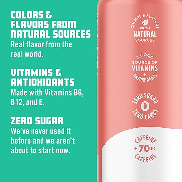 SPARKLING ICE CAFFEINE WATERMELON LEMONADE SPARKLING WATER WITH CAFFEINE, ZERO SUGAR, WITH ANTIOXIDANTS AND VITAMINS,16 FL OZ CANS (PACK OF 12)