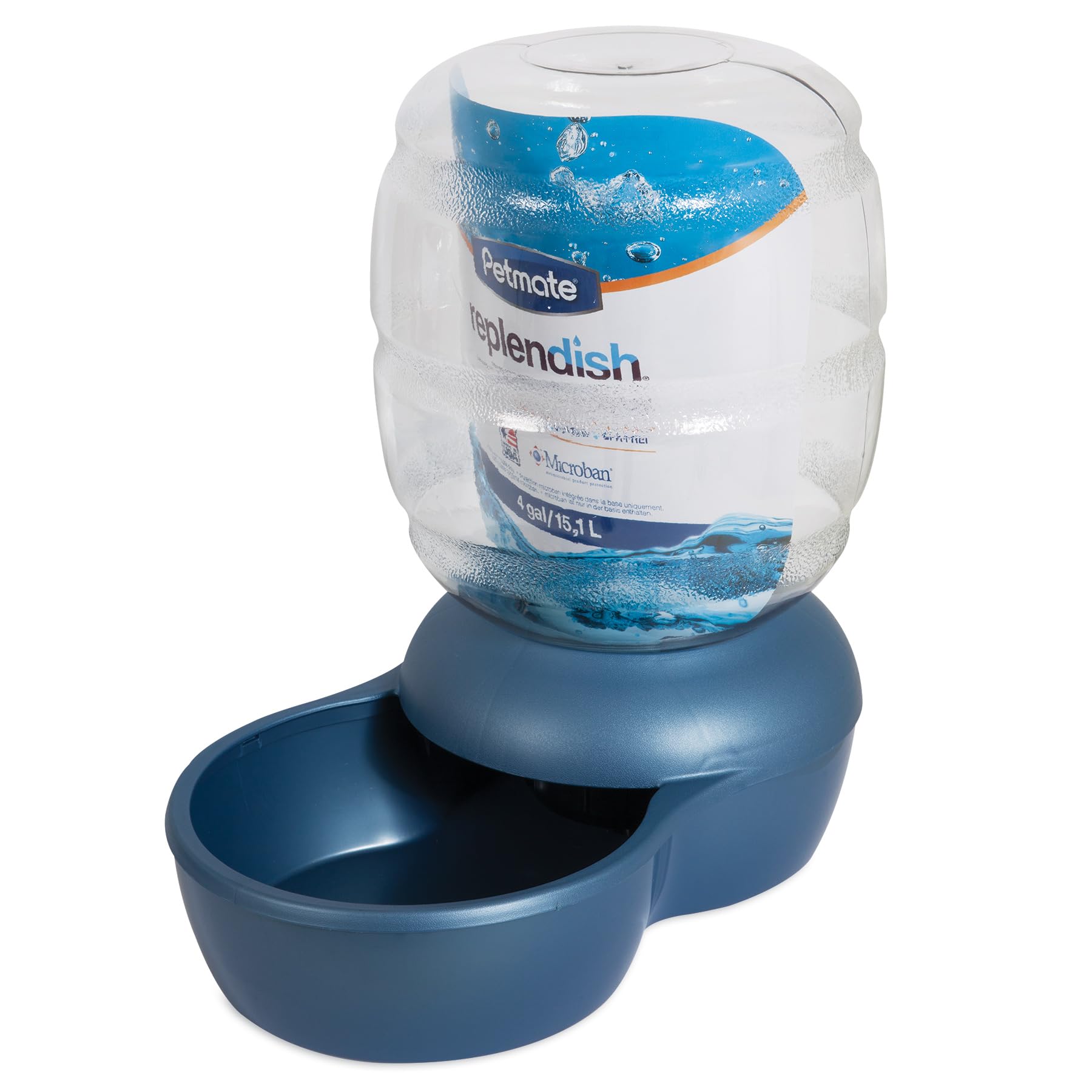 Petmate Replendish Waterers with Microban, 15 Litre, Blue