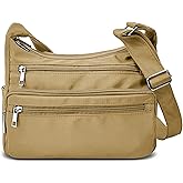 VOLGANIK ROCK RFID Purses for Women Fabric Nylon Multi Pocket Crossbody Bag Ladies Travel Handbag