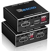 8K@60Hz HDMI 2.1 Splitter 1 in 2 Out, 4K@120Hz HDMI Splitter 1X2, HDCP 2.2, 2.3 Bypass, Supports VRR, ALLM, Dol-by Vision&Atm