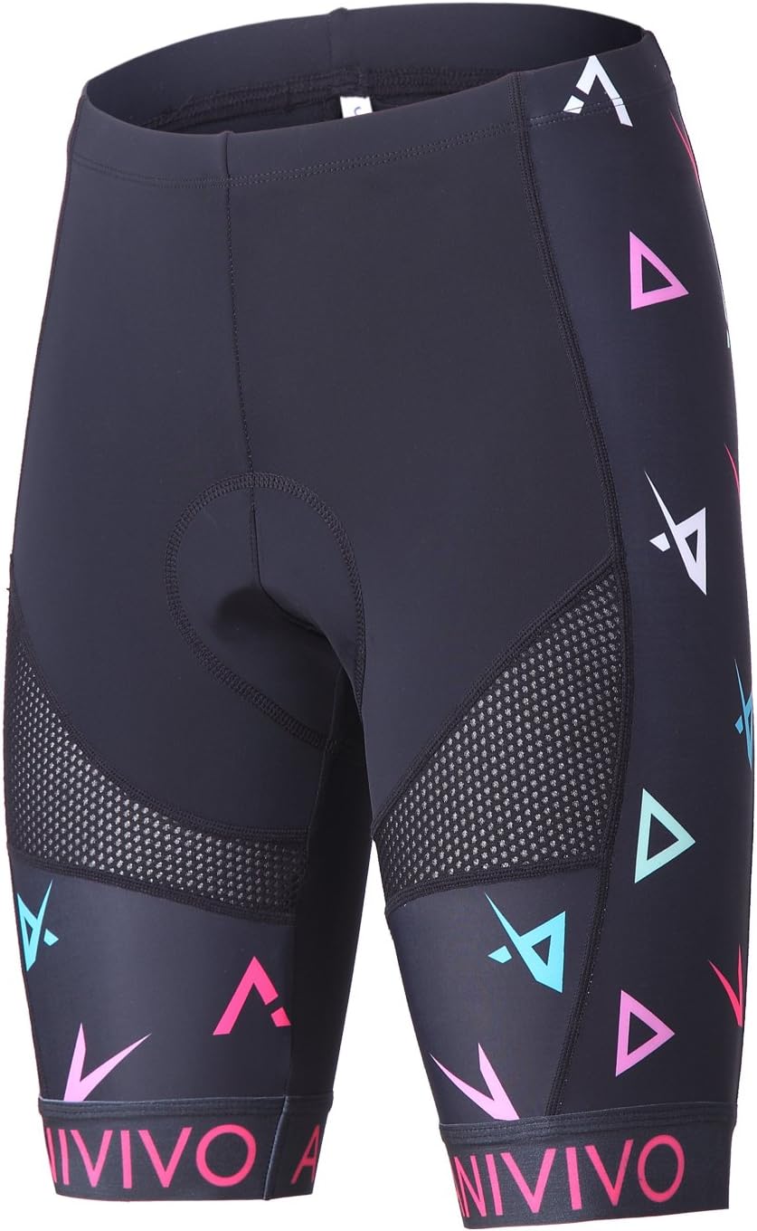Women Cycling Shorts 4D Gel,Bike Shorts Women with No-Slip Belt& Comfort Cycling Clothes